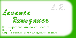 levente rumszauer business card